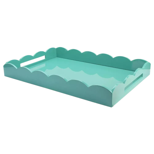 Scalloped Tray Turquoise