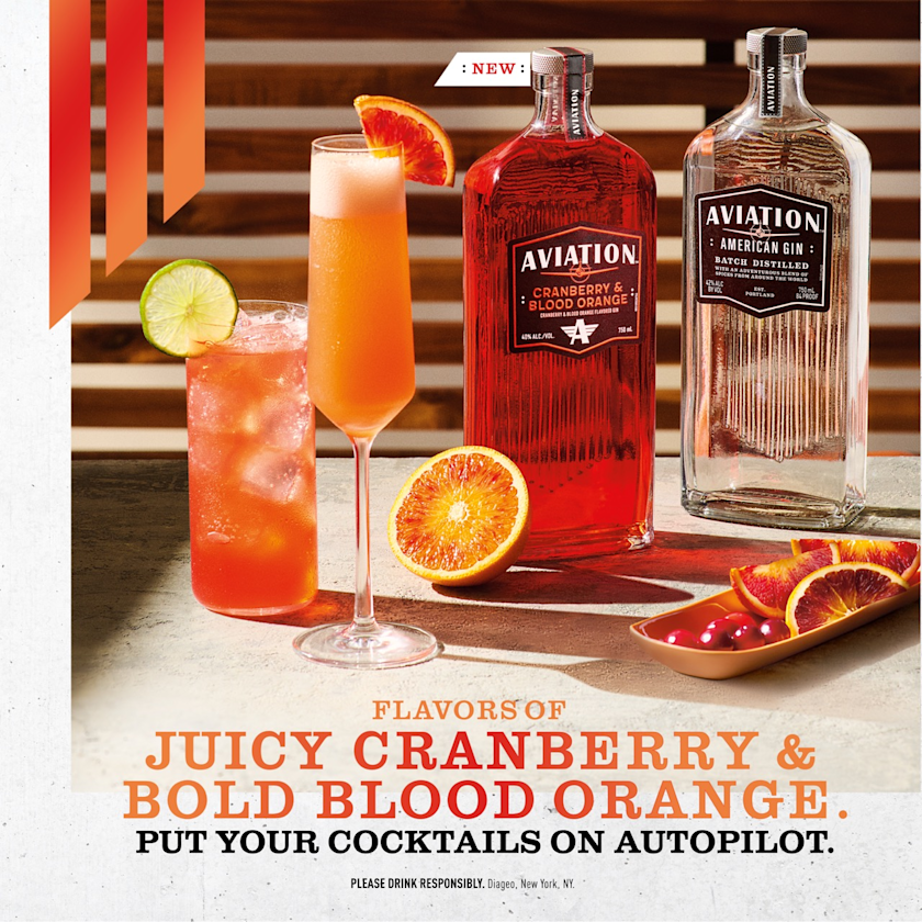 Aviation Cranberry Blood Orange Gin Serve NEW ARRIVAL