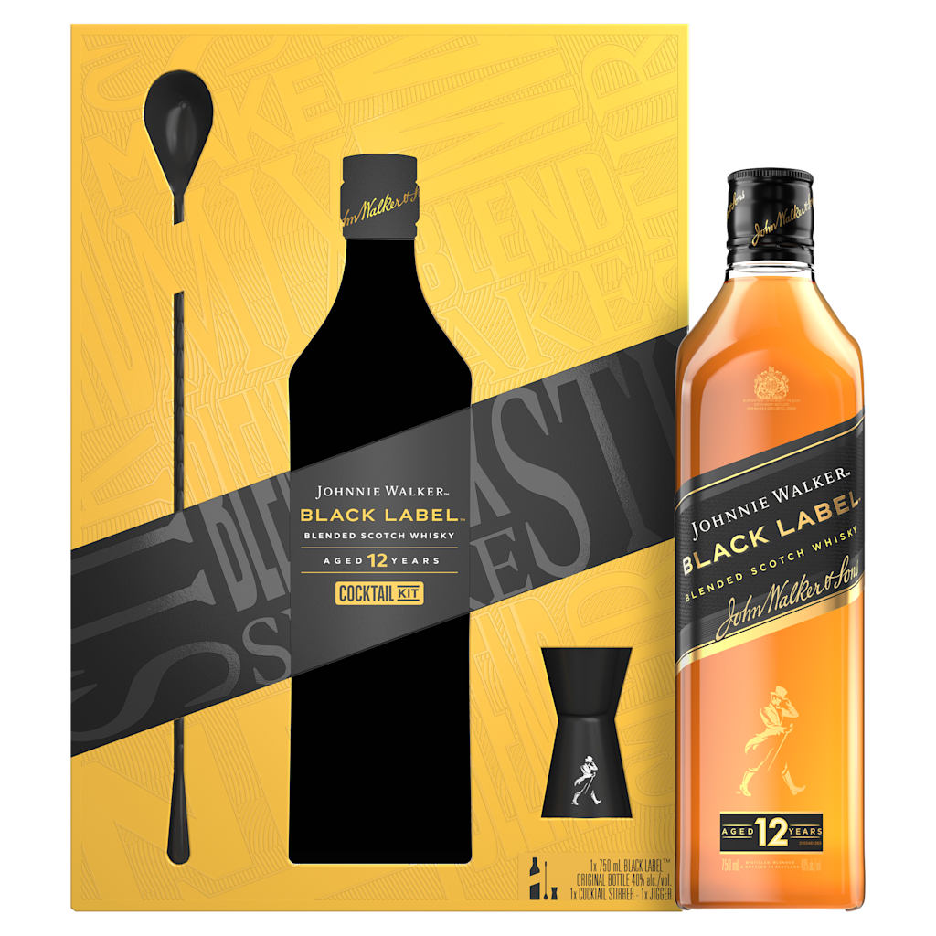 特級Johnnie Walker Black Label 12年飲み比べセット Johnnie Walker Black Label Stirrer & Jigger Cocktail Kit | The Bar