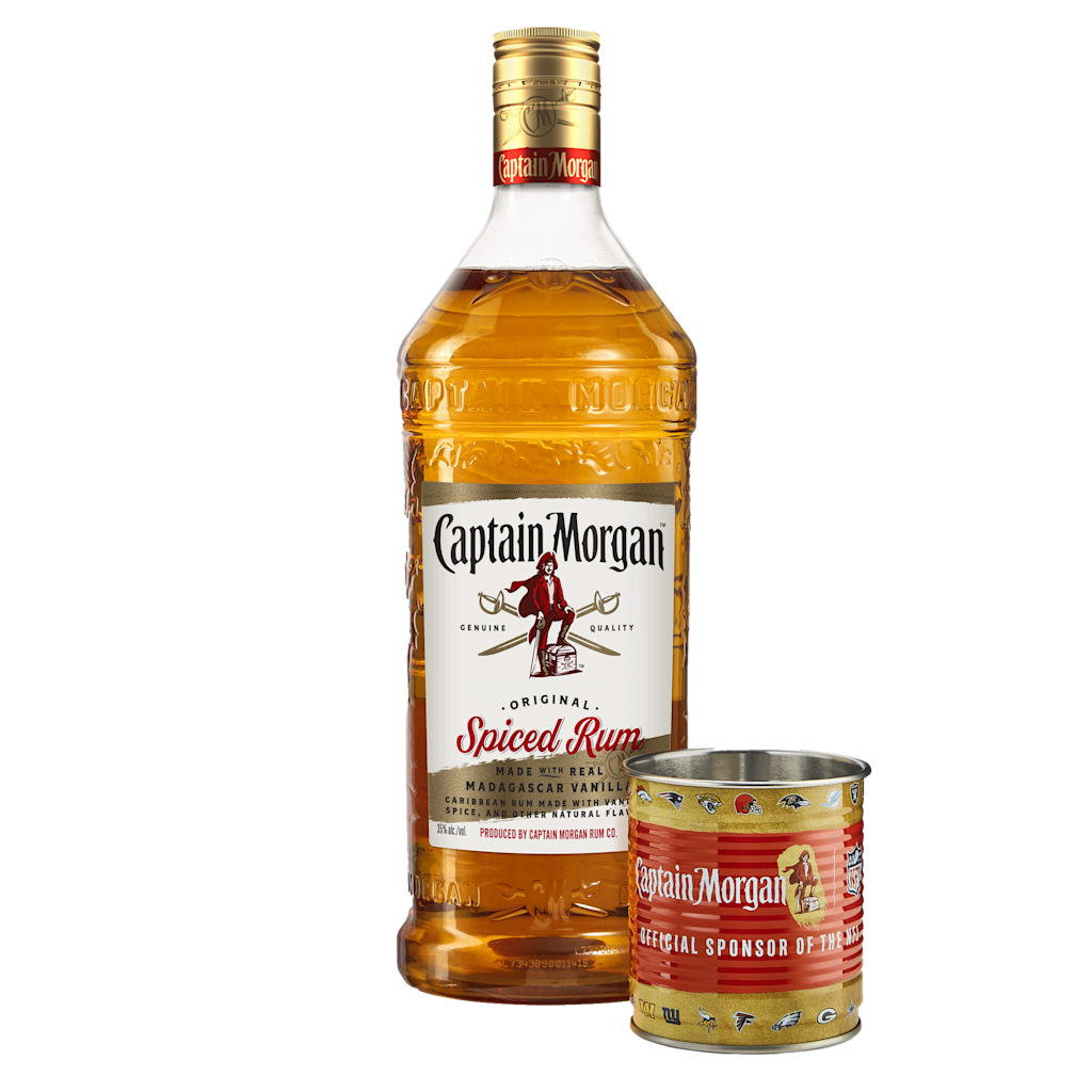 Captain Morgan Original Spiced Rum with NFL Tin Cup | The Bar