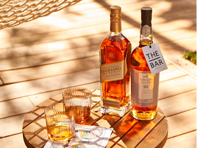 Oban And Johnnie Walker Scotch Pours