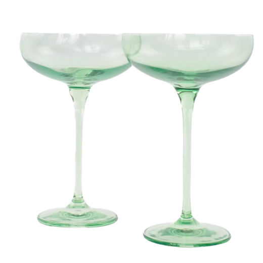 Estelle Coupe Mint Glasses