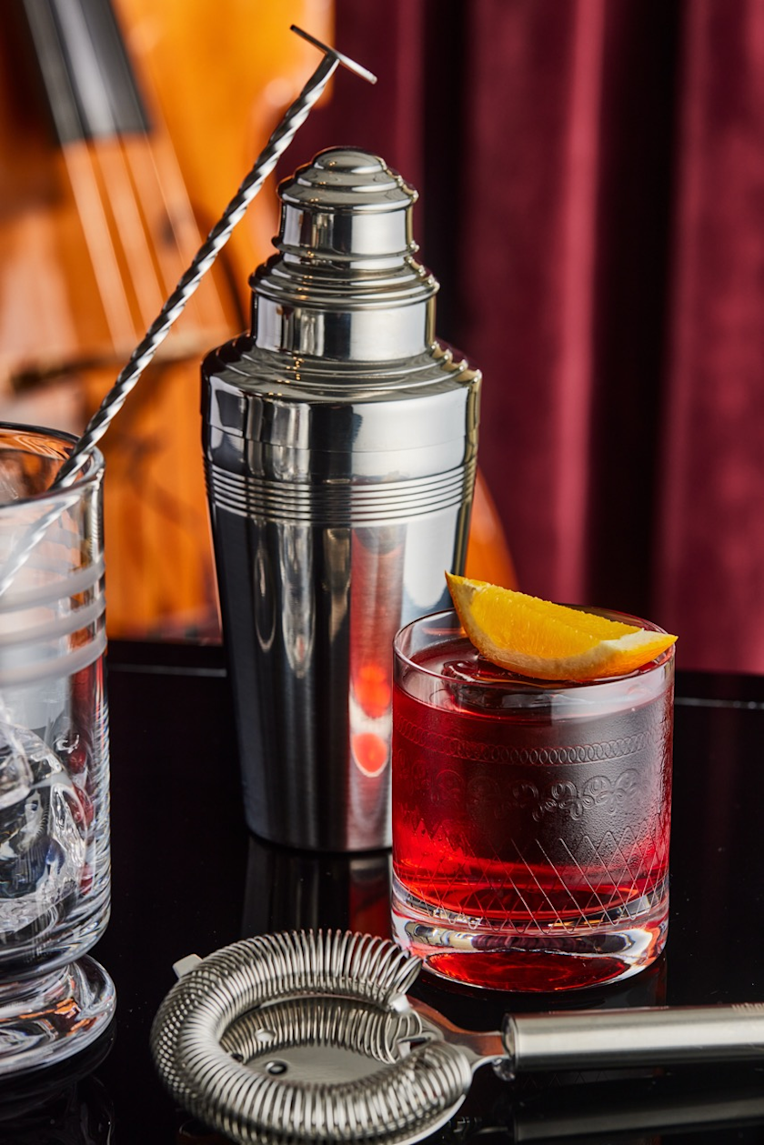 Urban Bar Negroni Shaker and rocks glass