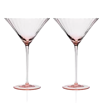 Quinn Rose Martini Glasses, Set of Two