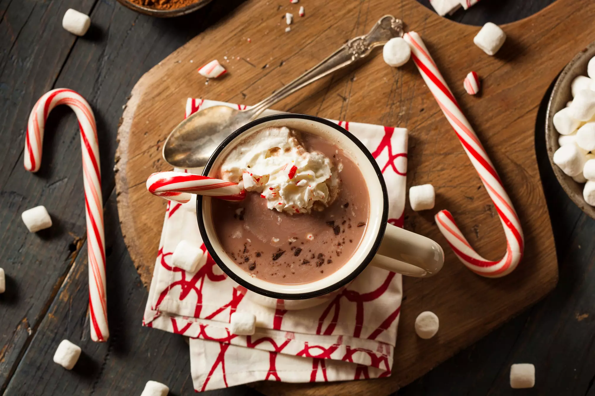 Peppermint Spiked Hot Chocolate