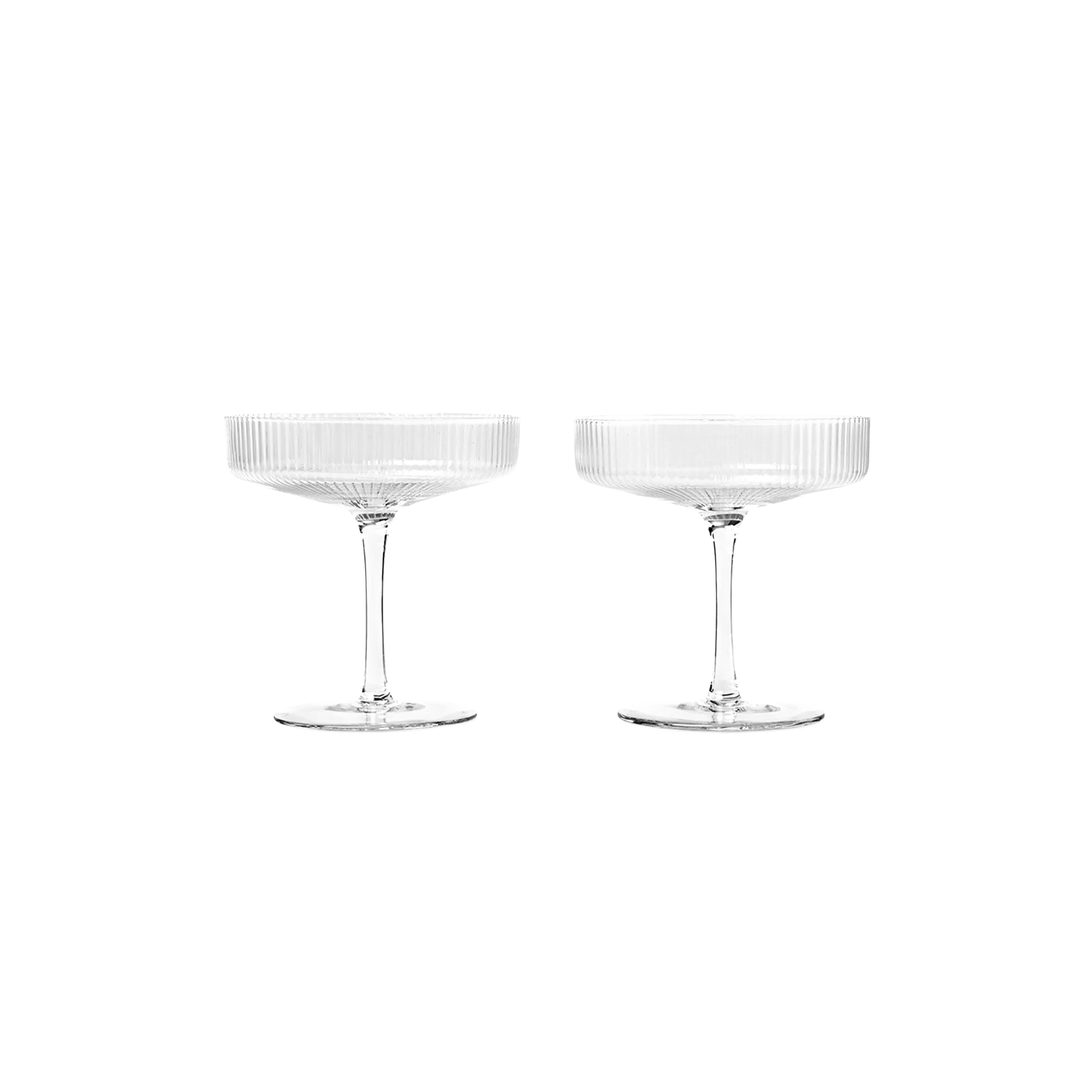 Ripple Champagne Saucers, Set of Two