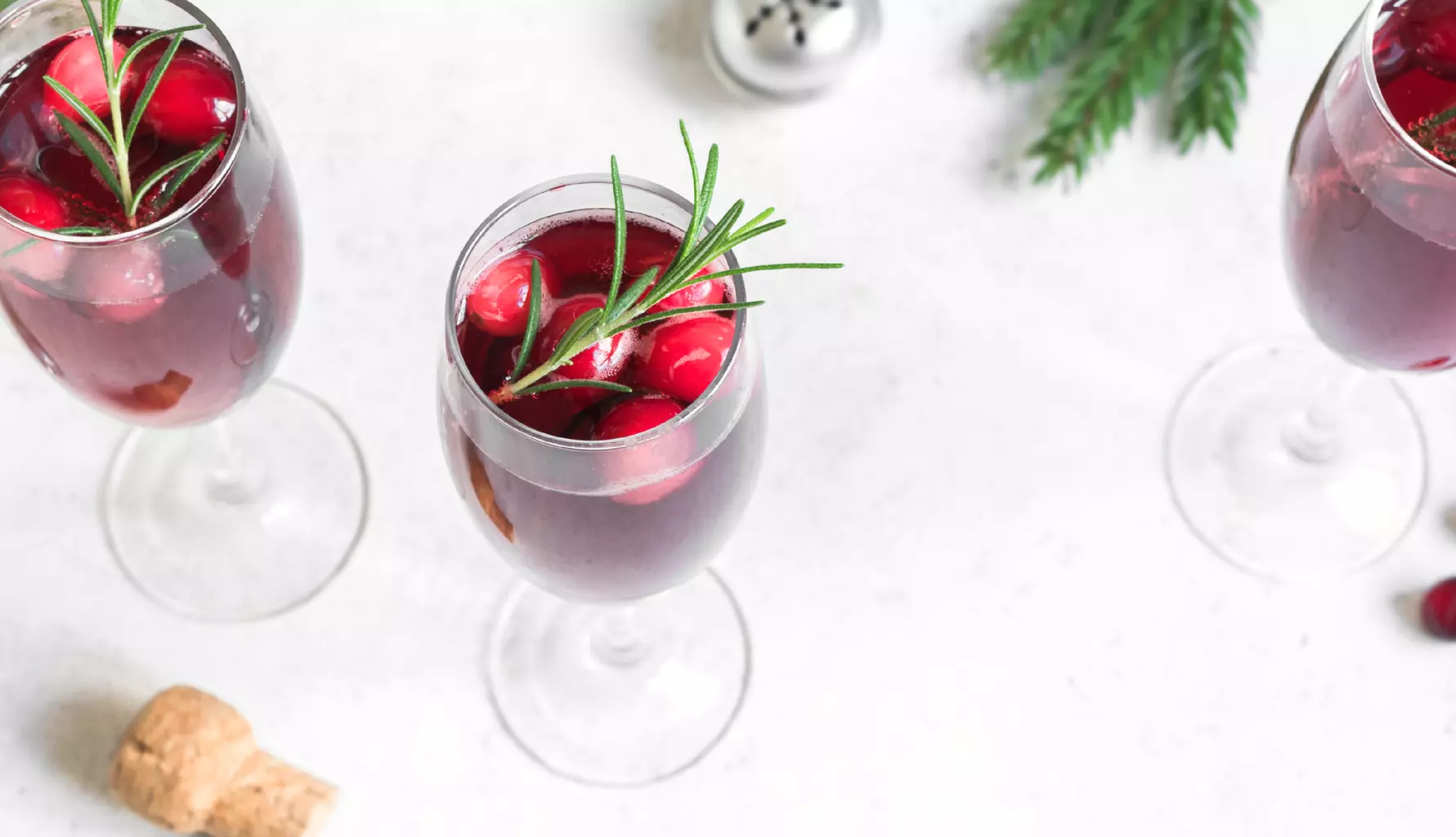 Kir Royale with Pimm's liqueur