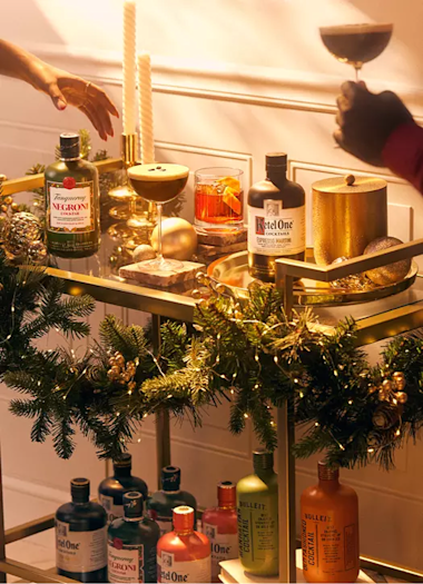 Holiday Cocktail Collection Bar Cart
