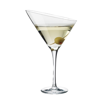 Asymmetrical martini glass