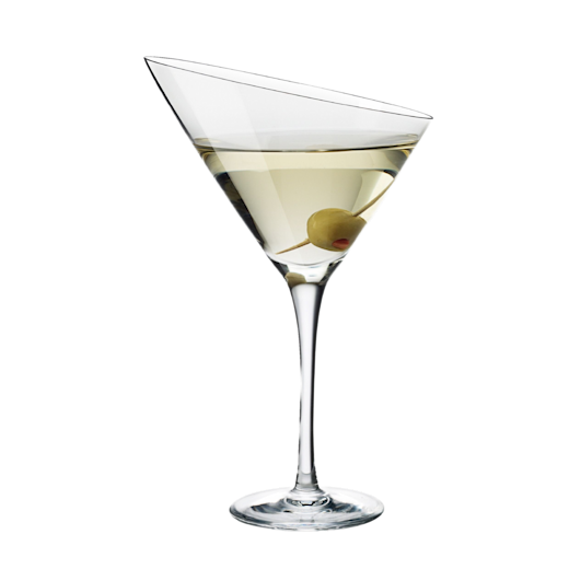 Asymmetrical martini glass