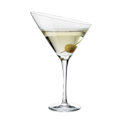 Asymmetrical martini glass