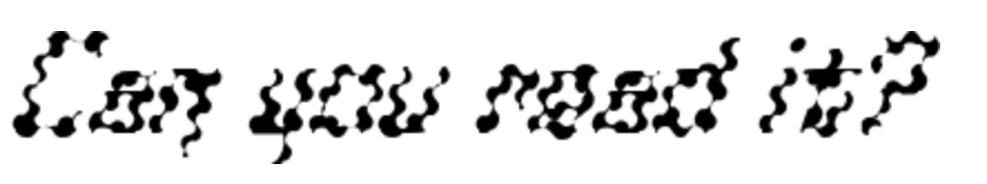 Can you read it? Decorative font