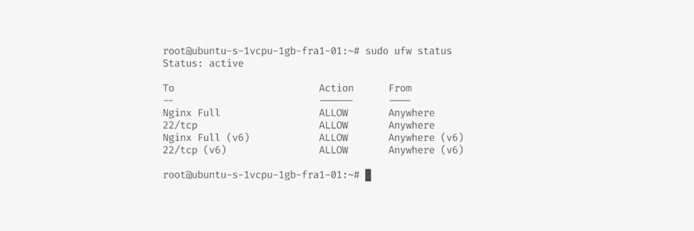 sudo ufw status