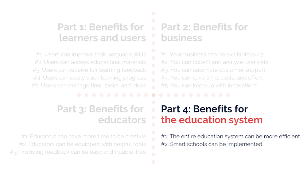 AI benefits for the education system