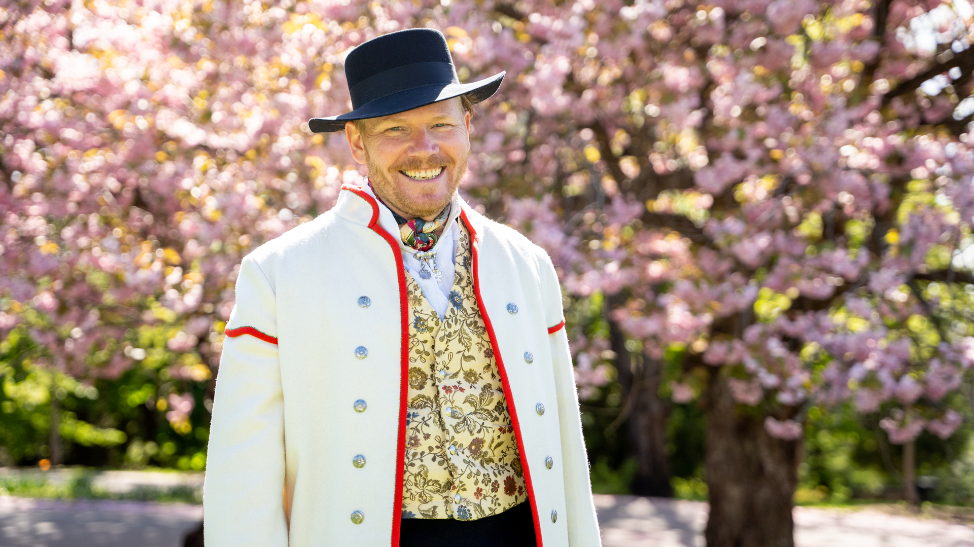A man wearing a Gudbradsdalen bunad - Norway’s national day Fredrik Ahlsen Maverix Media AS