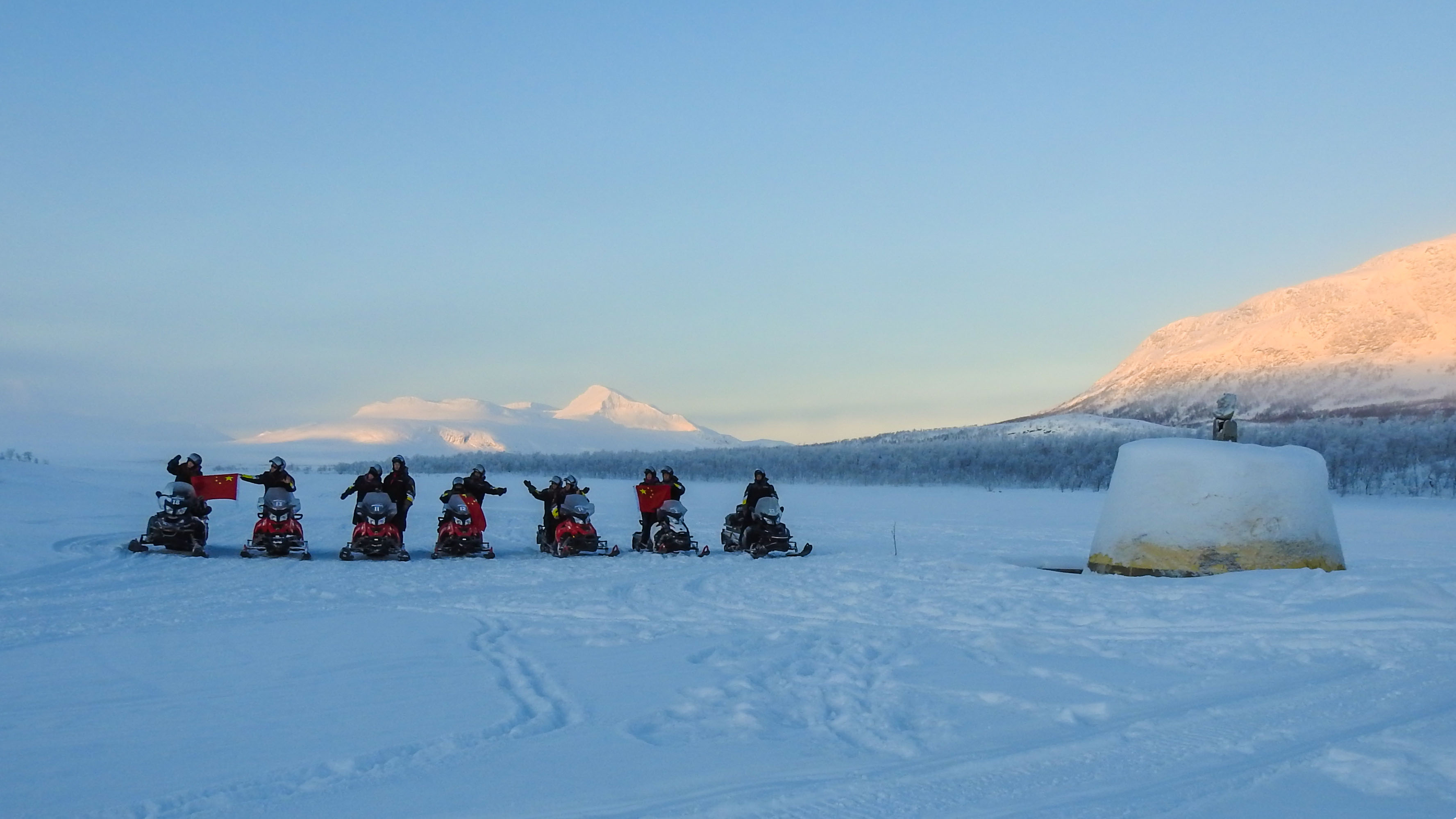 Snowmobile Ride to the Three Country Cairn DSCN0360 by Kilpissafarit