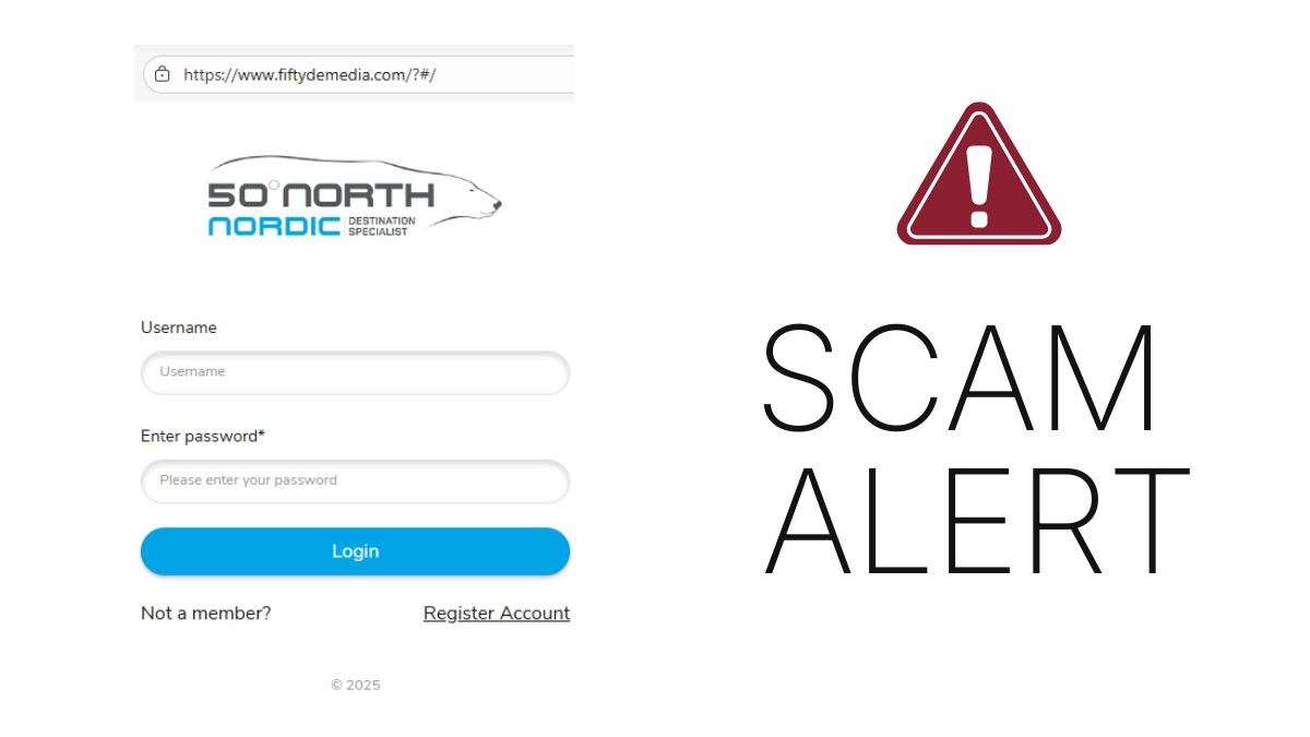 Website banner - Scam alert