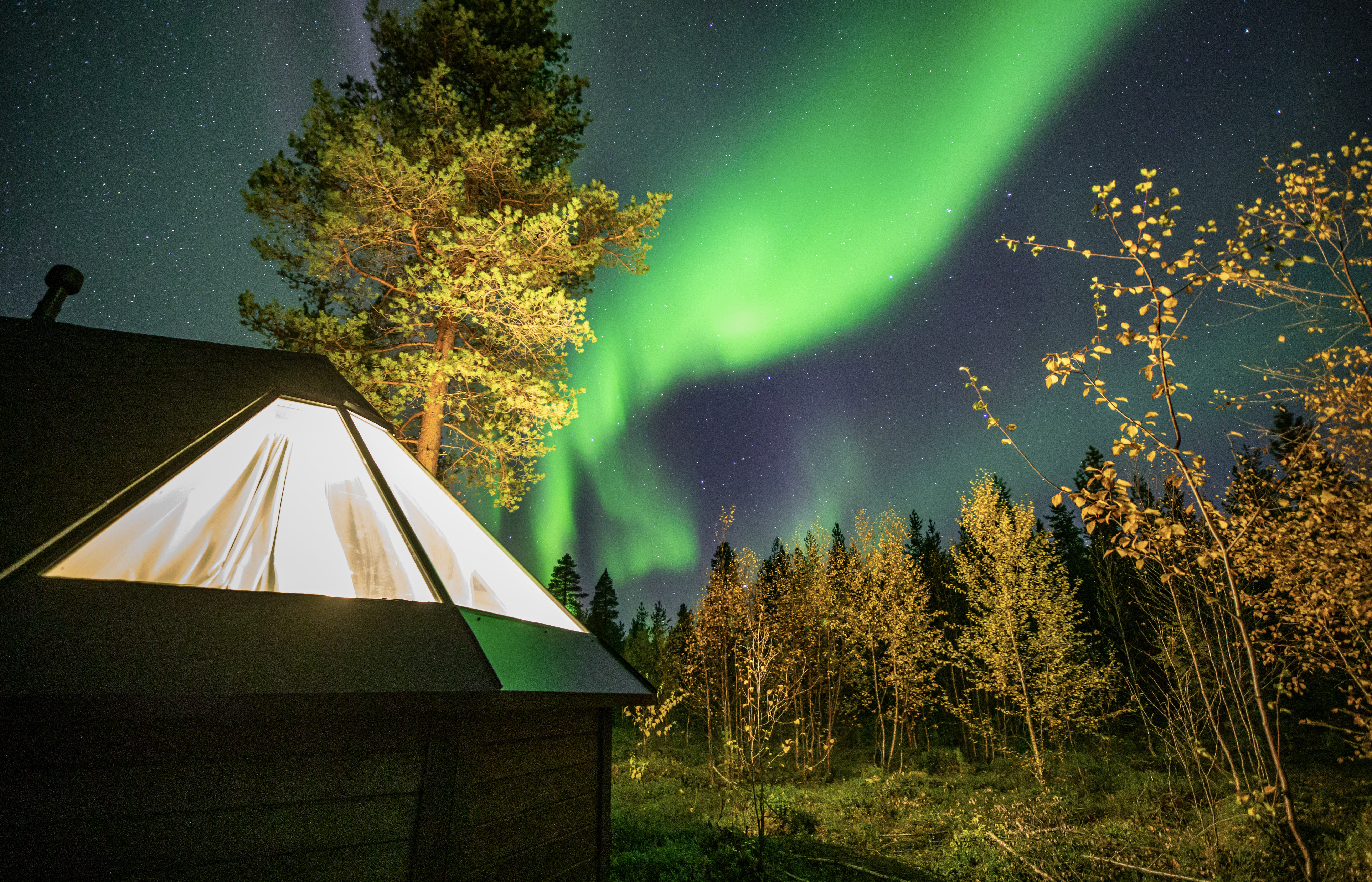 Aurora Village Autumn Northern Lights 