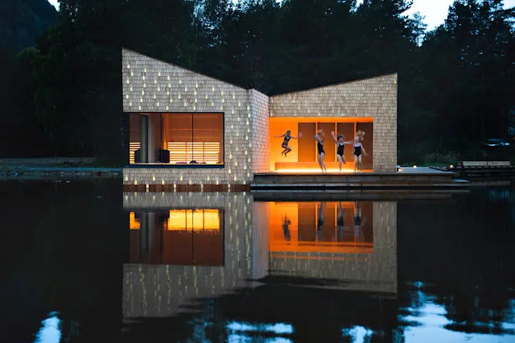 Soria Moria floating sauna by Dag Jenssen | Visit Telemark