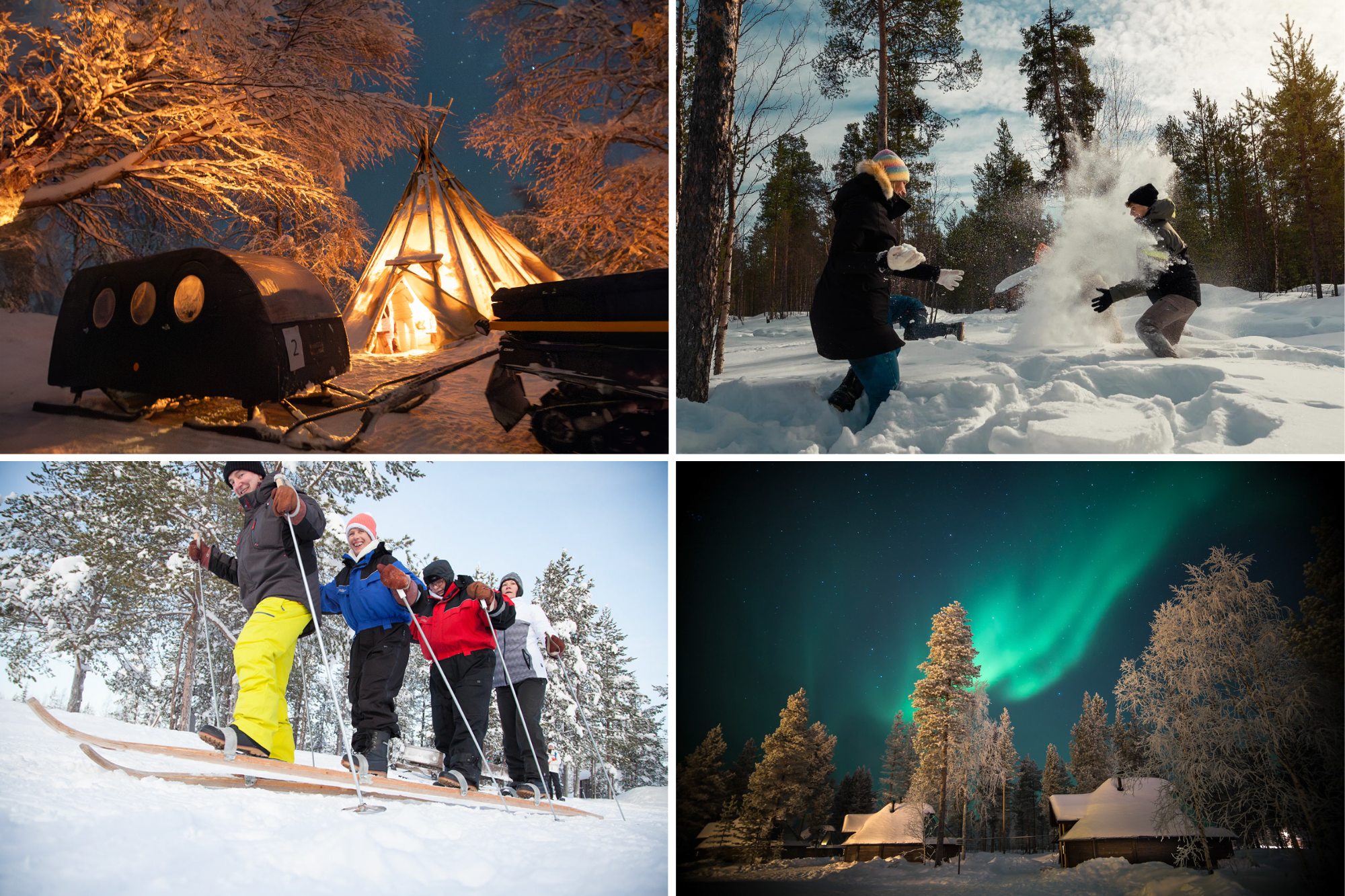 Northern Lights in Aurora Village Finland