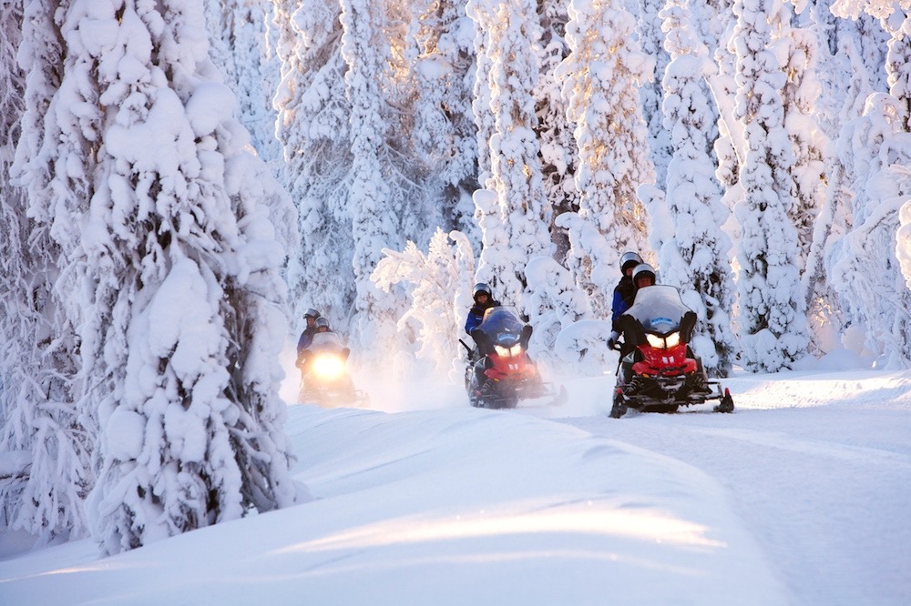 Snowmobile Safari in Finland