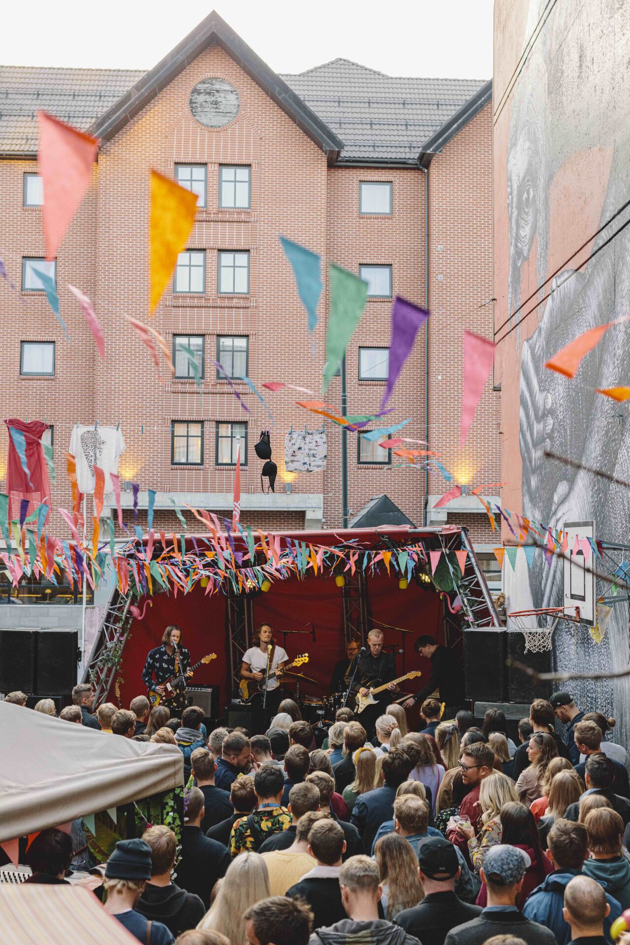 Norway Bodø concert stage in the backyard at Damadi credit Dan Mariner and Visit Bodø