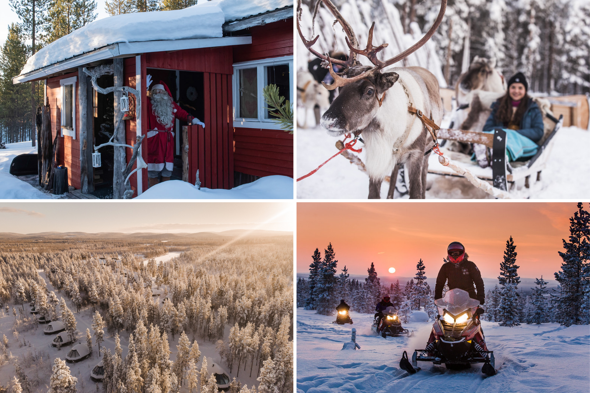 Family Christmas in Aurora Village Finland