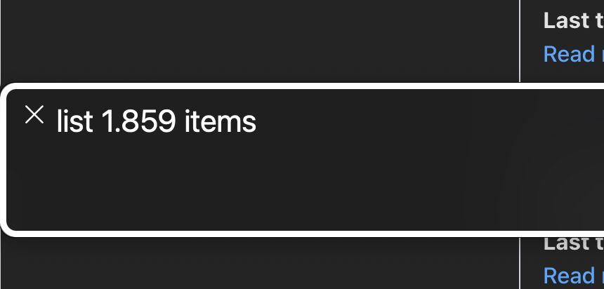 voiceover annoucement: list of 1859 items