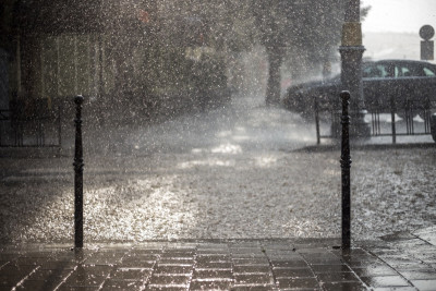 Heavy Rain On The Street