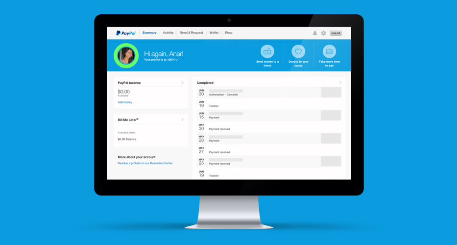 PayPal New Account UX Design