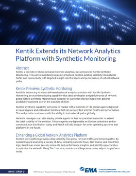EMA Analyst Report - Kentik Synthetic Monitoring
