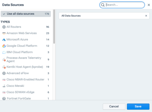 Select data sources