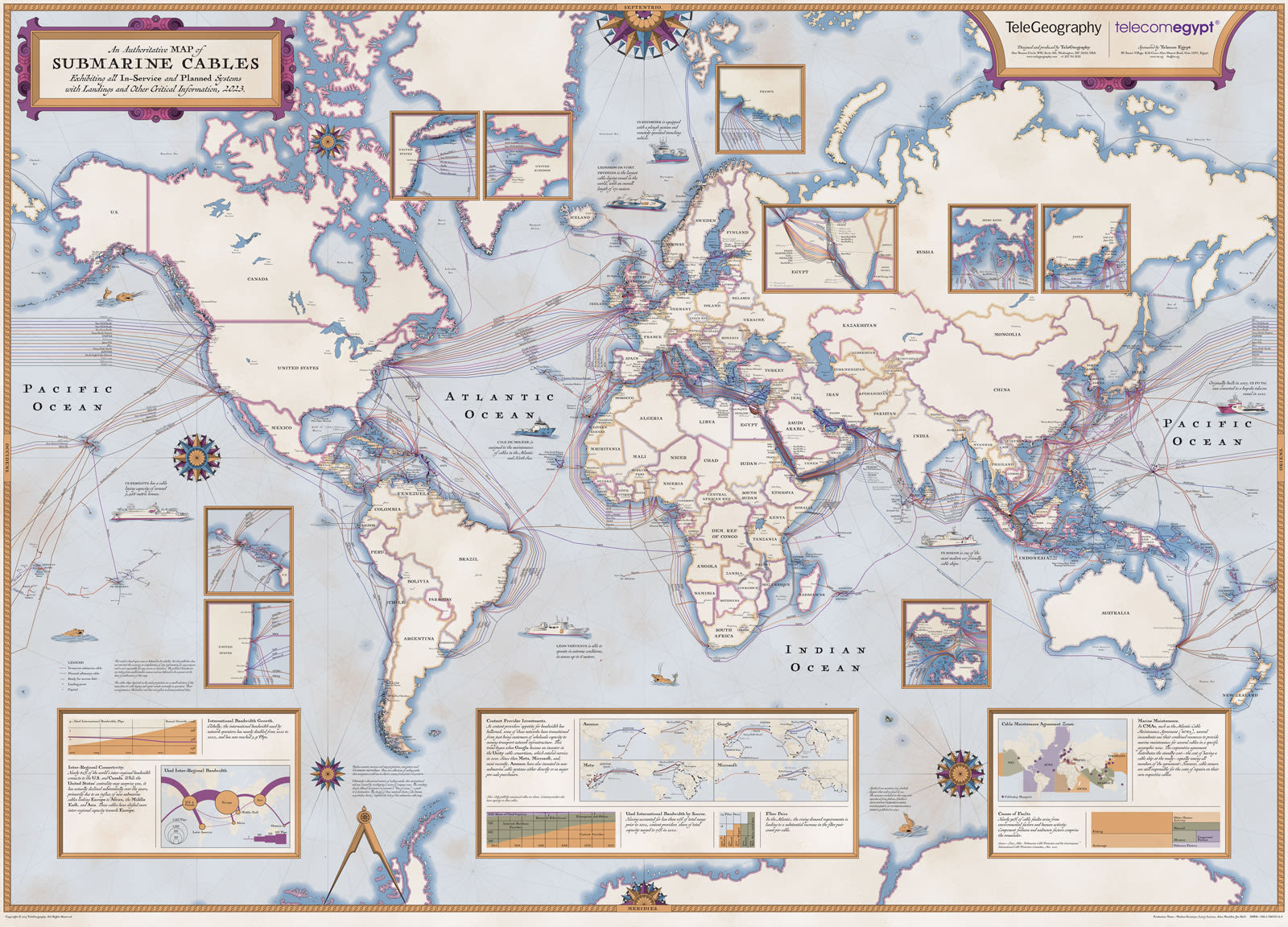 Map of submarine cables