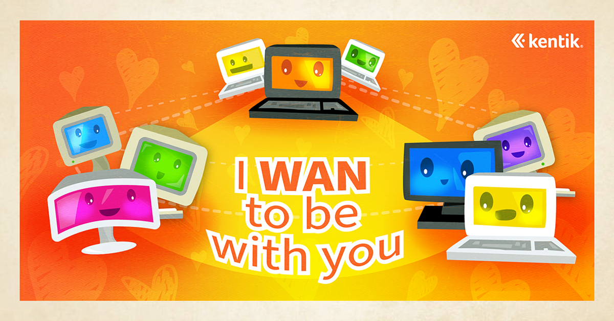 A Valentine’s Day card reading "I WAN to be with you"