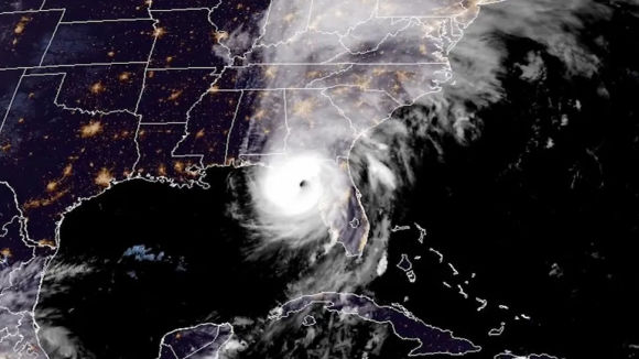 Radar map of Hurricane Helene