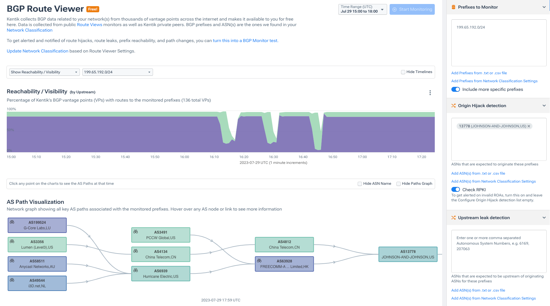 BGP Monitoring: BGP Route Viewer in Kentik