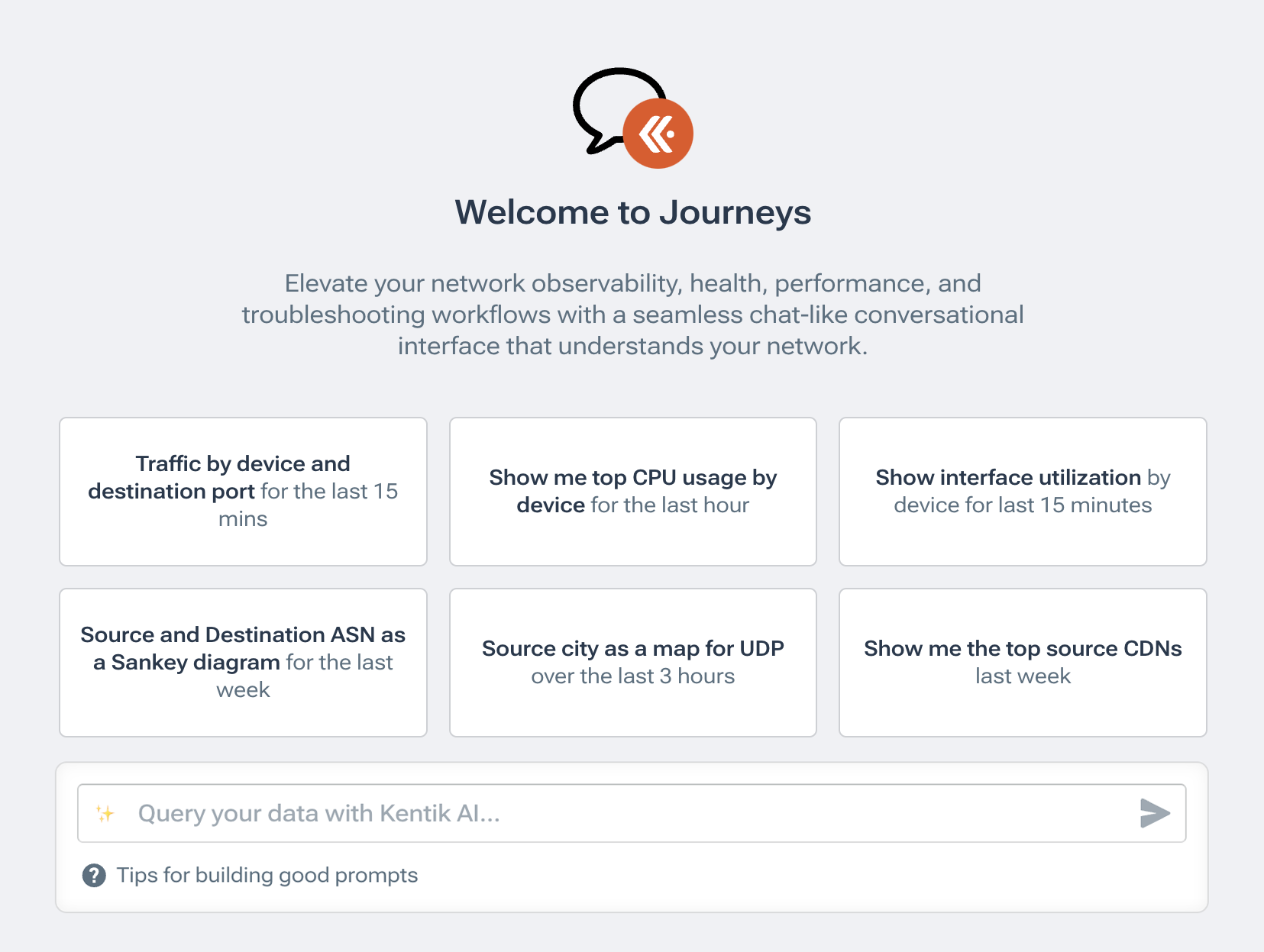 Journeys AI for network telemetry with LLM examples