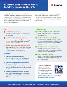 Cloud network cost, security, and performance optimization checklist