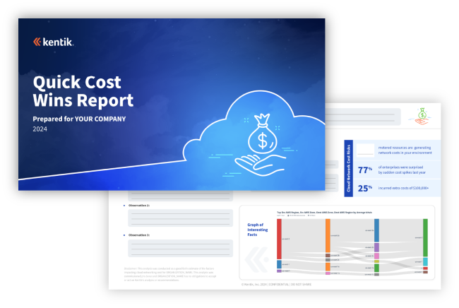 Quick Cost Wins report for cloud networking