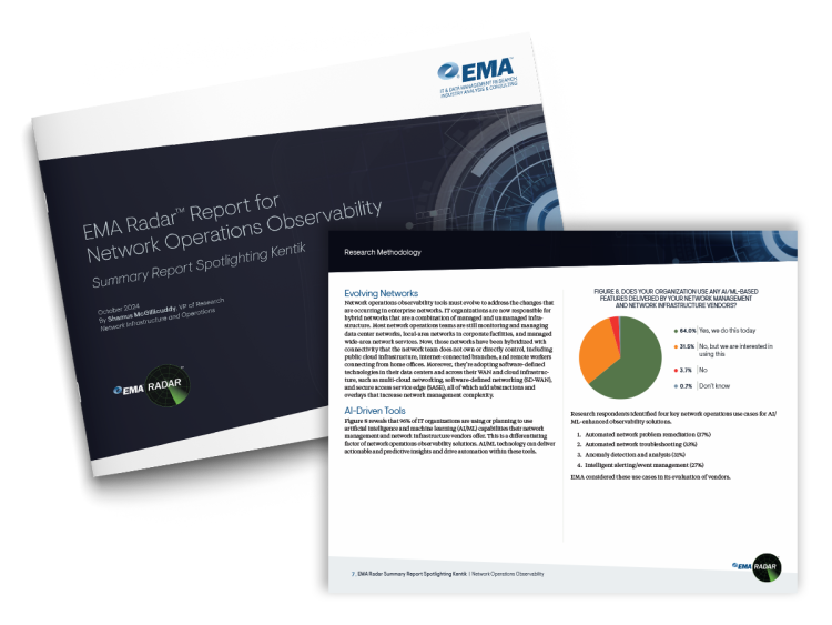 EMA Radar Report Network Observability cover and inside page