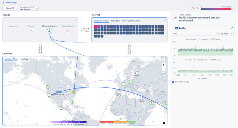 Azure in the Kentik Map