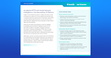 Kentik | ServiceNow Joint Solution Brief