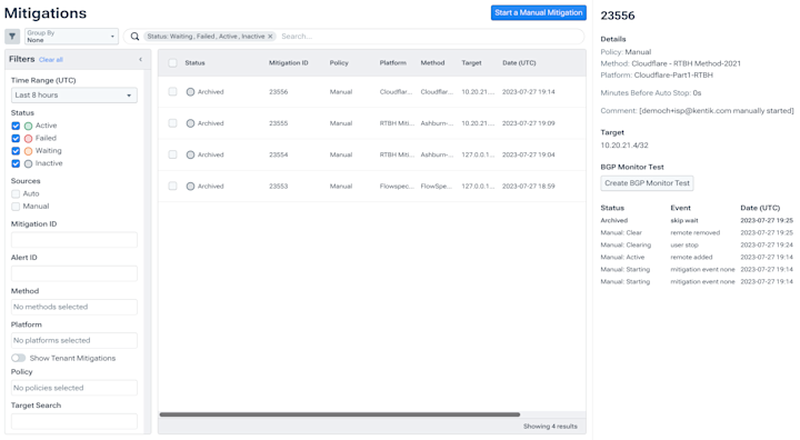 Mitigate attacks with Cloudflare, Radware, A10 integrations