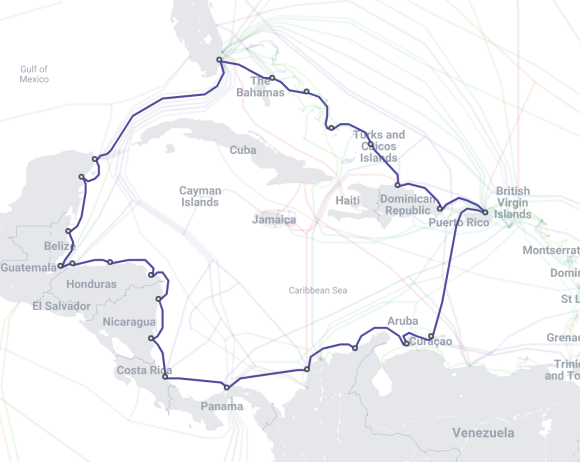 Submarine cable map