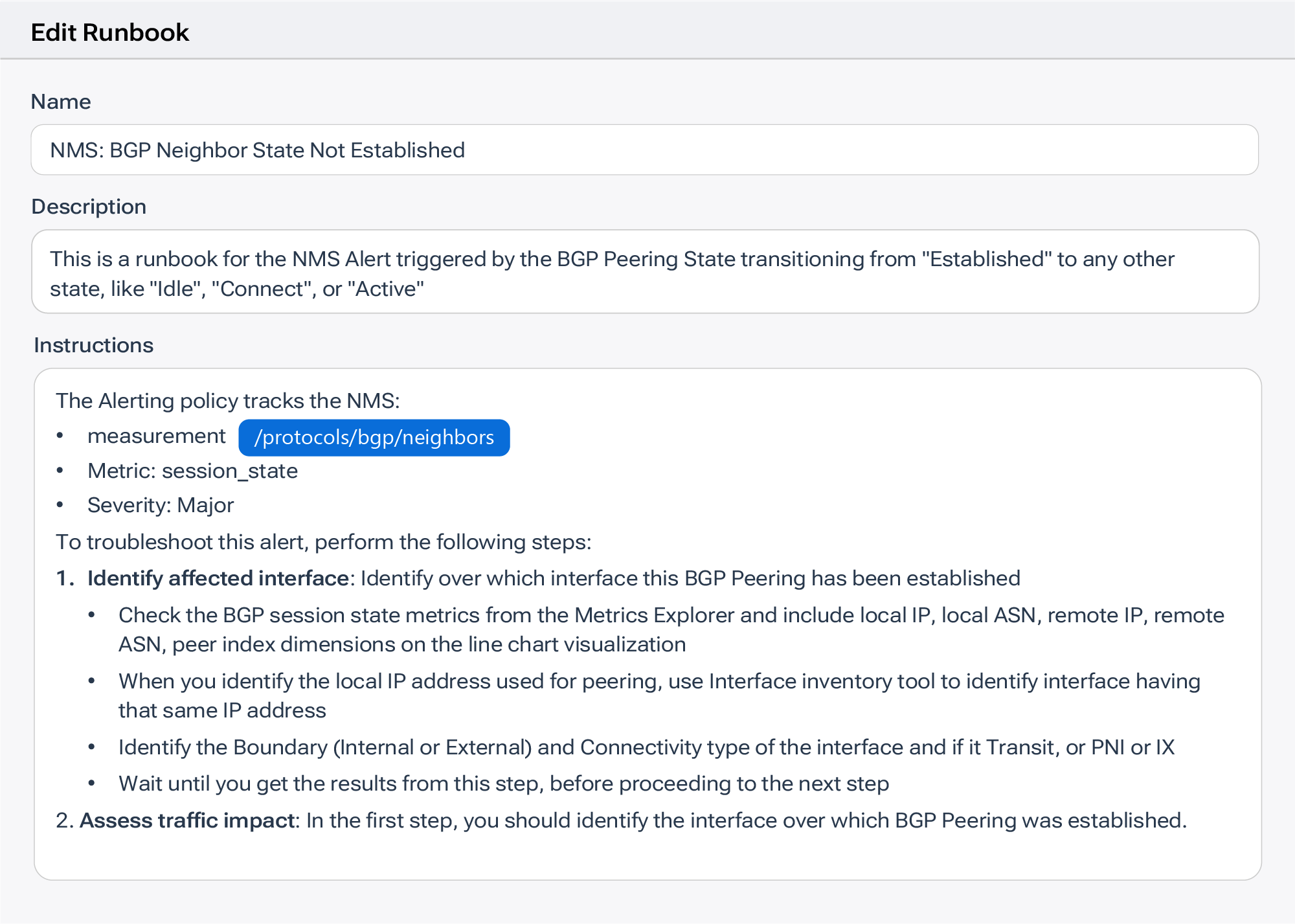 Natural Language Runbook
