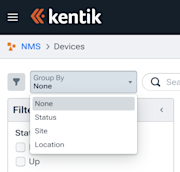 Dropdown menu showing Group-by dimensions