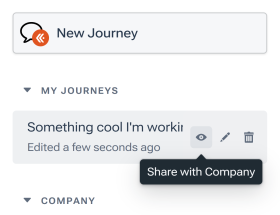 Journeys: Share with your team