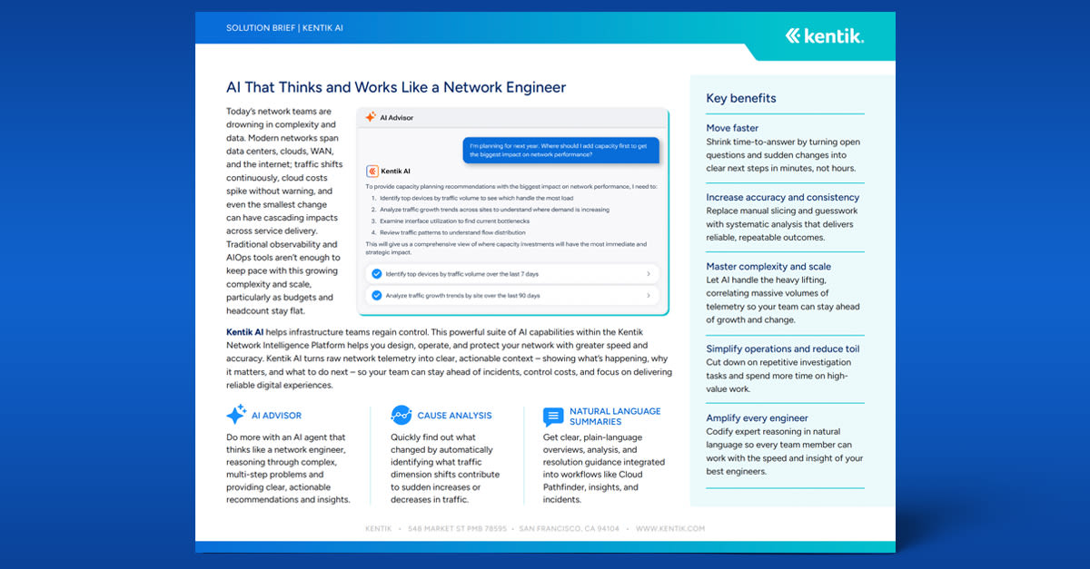 Kentik AI solution brief