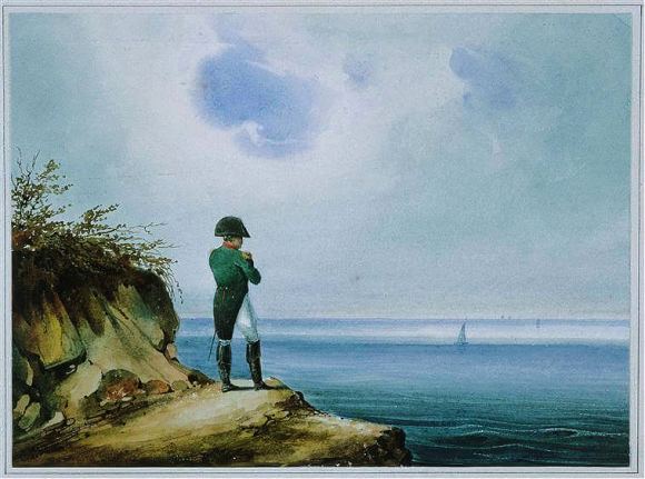 Napoleon on Saint Helena, watercolor by Franz Josef Sandmann, c. 1820