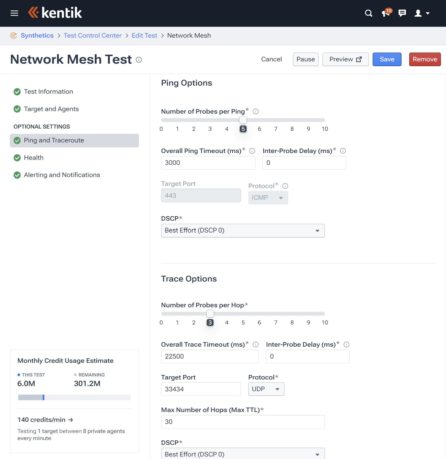 Automating ping tests in Kentik Synthetics